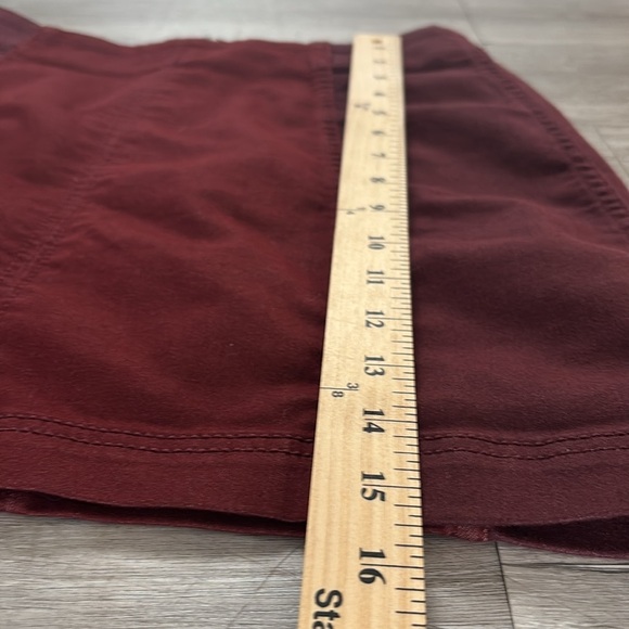 Free People Maroon Paneled Mini Skirt Sz 8 - Picture 4 of 10